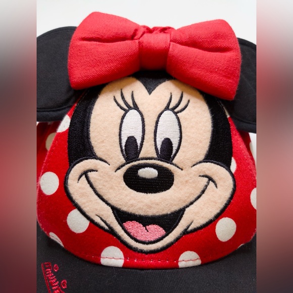Vintage Walt Disney World Minnie Mouse Toddler Youth Hat Minnie Ears Bow - Picture 3 of 7